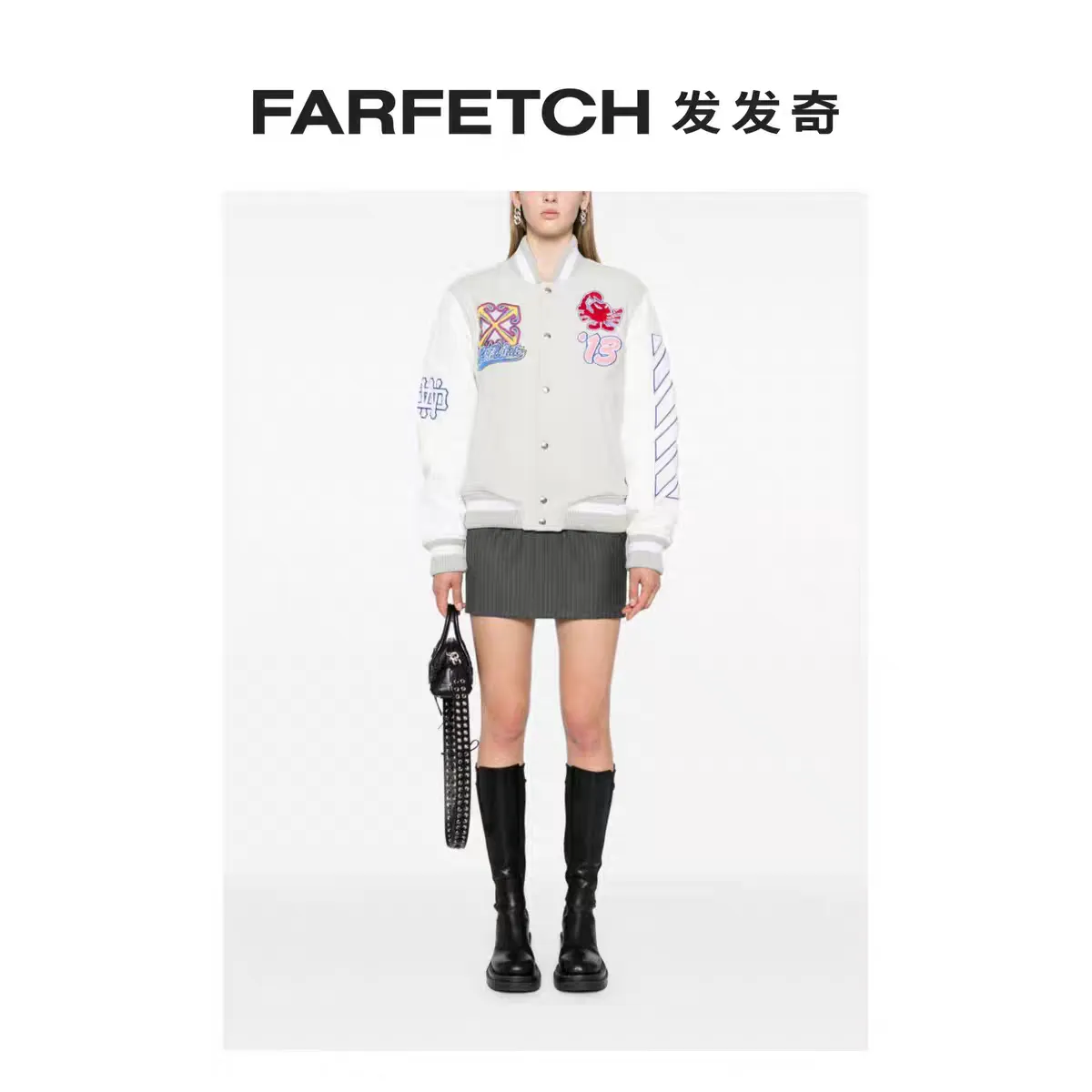 ♻️💯Reference model picture for the upper body❤️Top tested version off white Heavy embroidery patchwork leather high temperature hot crystal diamond baseball uniform male and female couple star same style (⚠ Original button molding and customization, patch embroidery and color matching) Original packaging and original label🔍 Full set of accessories customized, packaging elevators are purchased from the original factory, all hardware parts are molded and customized, and the fabric color components are restored one to one The fabric is made of 65% wool, 15% natural silk, 10% spandex and 10% velvet, mixed and custom-woven. The total weight is more than 900 grams! And the most important thing is its color fastness, it will never fade! -The embroidery uses an imported towel embroidery machine. Each pattern is first embroidered on the fabric, and then engraved with an infrared laser, and then fixed with a sewing machine. The whole garment is labeled in many places, one is flat embroidered, and the large pattern on the back is directly embroidered on it. This dress has 4 different embroidery techniques⚠ -The sleeves are all made of two-layer pebbled fabric, which is processed, shaped, colored, washed, and the texture retains the original grain structure! Thick, plump and round! -The processing technology is extremely complex, the pieces are neatly spliced ​​and aligned, and the entire garment has precise wiring density. Gender-neutral style. Loose version. Self-conscious quality control. Details determine success or failure. Size: S M L XL P: 680
